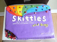 Skittles Birthday Cake